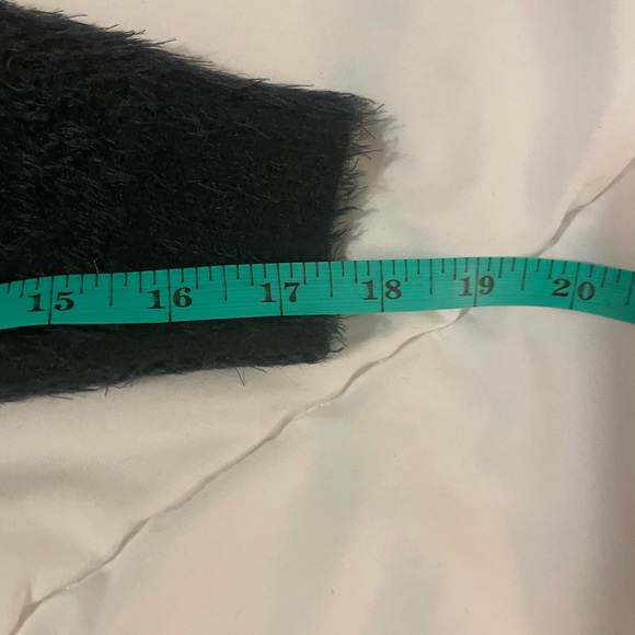 Creation XXL navy fuzzy eyelash sweater with zip on the neckline - Picture 13 of 13